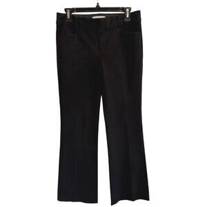 Banana Republic The Sloan Fit Sz 4 Mid Rise Black Flare Trouser Pants Stretch